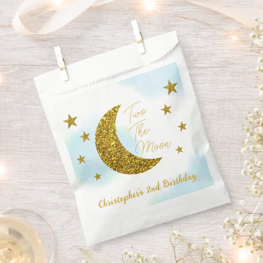 Twee maanden De maan 2e verjaardag Bedankzakje (Geknipt)