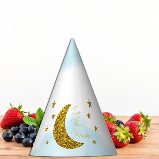 Twee maanden De maan 2e verjaardag Feesthoedjes