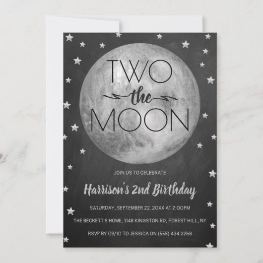 Twee maanden De maan 2e verjaardag Kaart (Voorkant)