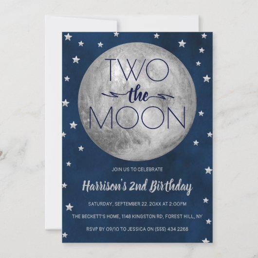 Twee maanden De maan 2e verjaardag Kaart (Voorkant)