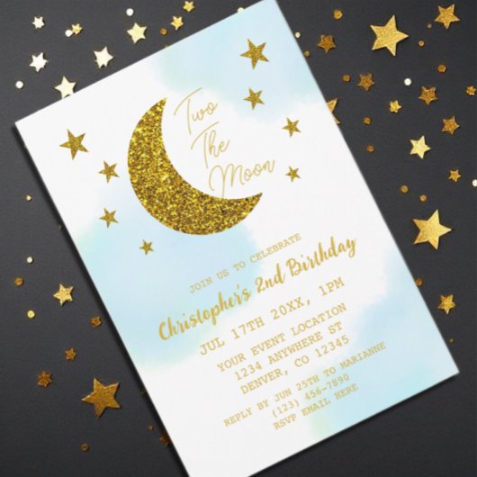 Twee maanden De maan 2e verjaardag Kaart