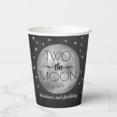 Twee maanden De maan 2e verjaardag Papieren Bekers (Achterkant)