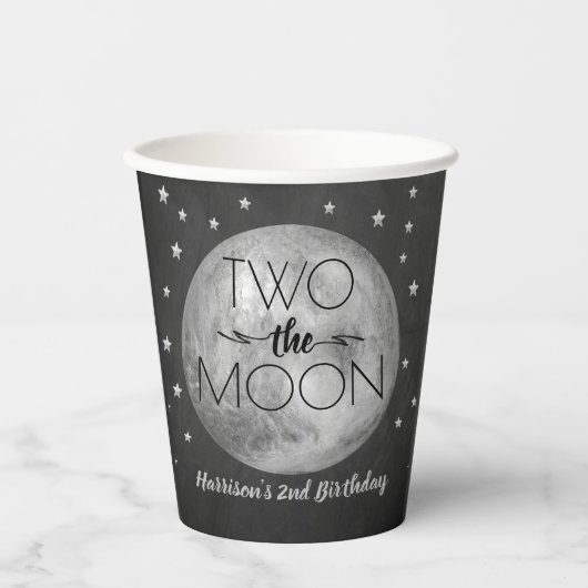 Twee maanden De maan 2e verjaardag Papieren Bekers (Voorkant)