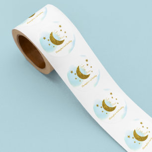 Twee maanden De maan 2e verjaardag Ronde Sticker