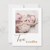 Twee maanden foto eerste geboorte Banner Kaart (Voorkant)