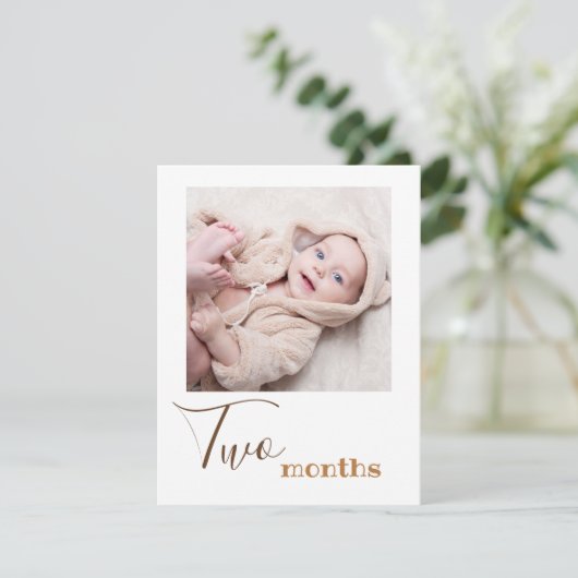 Twee maanden foto eerste geboorte Banner Kaart (Staand voorkant)