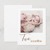Twee maanden foto eerste geboorte Banner Kaart (Voorkant / Achterkant)