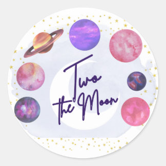 Twee maanden na de tweede verjaardag van de maan ronde sticker