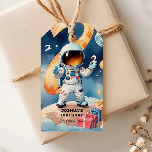 Twee maanden op de tweede verjaardag van de maan cadeaulabel