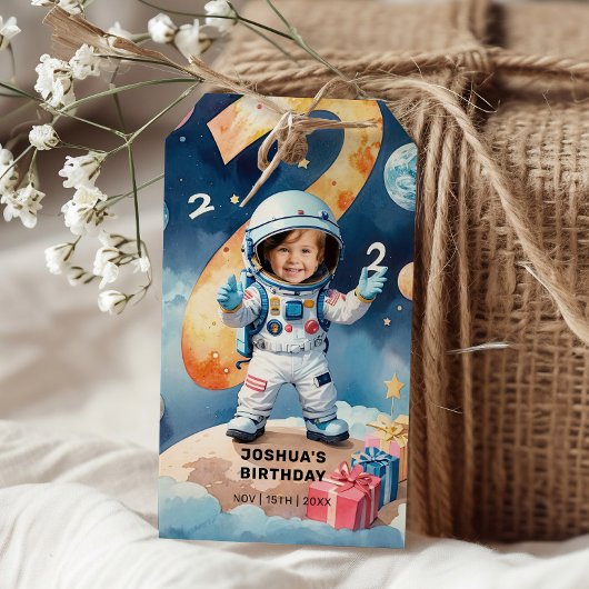 Twee maanden op de tweede verjaardag van de maan cadeaulabel