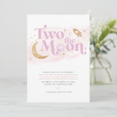 Twee maanden Paarse gouden maan Kaart (Staand voorkant)