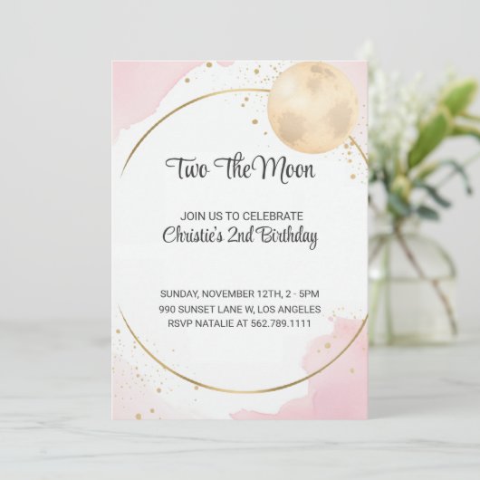 Twee maanden uitnodiging voor de tweede verjaardag (Staand voorkant)