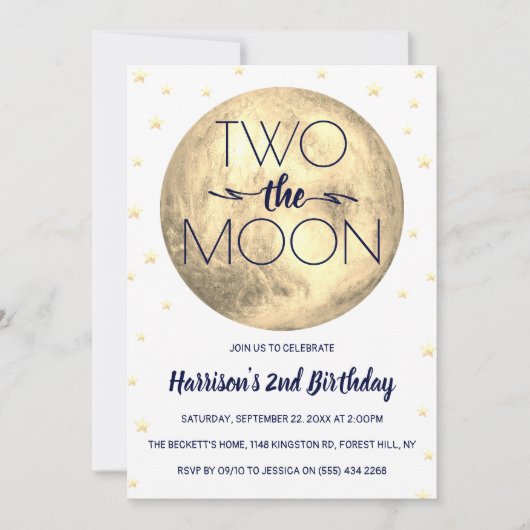 Twee maanden uitnodiging voor de tweede verjaardag (Voorkant)