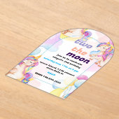 Twee Maanverjaardagen Uitnodigen Acryl Uitnodigingen (Laagn)