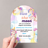 Twee Maanverjaardagen Uitnodigen Acryl Uitnodigingen (Insitu (Draagbaar))