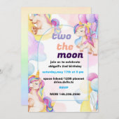 Twee Maanverjaardagen Uitnodigen Kaart (Voorkant / Achterkant)