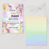 Twee Maanverjaardagen Uitnodigen Notitiekaartje (Voorkant / Achterkant)