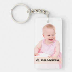 Twee maatfoto's op maat #1 GRANDPA Grandfather Gif Sleutelhanger