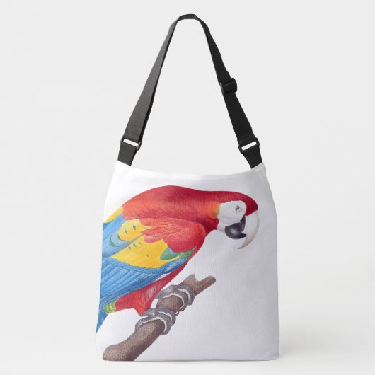 Twee Macaw Parrot Vogels Wilde Levensdieren Canvas Crossbody Tas (Voorkant)