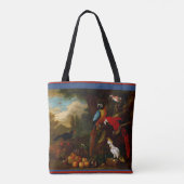 Twee Macaws a Cockato en een Jay met Fruit Tote Bag (Achterkant)