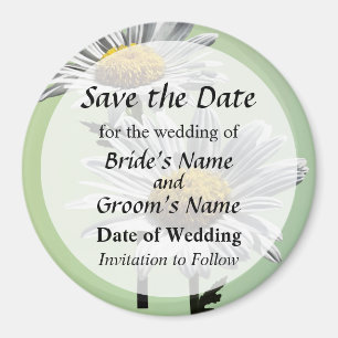 Twee madeliefjes in zonneschijn Bewaar de datum Magneet