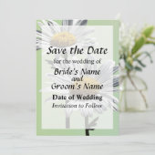 Twee madeliefjes in zonneschijn Bewaar de datum Save The Date (Staand voorkant)