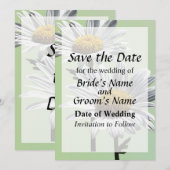Twee madeliefjes in zonneschijn Bewaar de datum Save The Date (Voorkant / Achterkant)