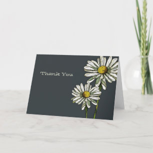 Twee madeliefjes: originele kunst, illustratie: da bedankkaart