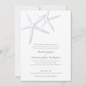 Twee magere zeester Lila grijs | Bruiloft Kaart (Voorkant)