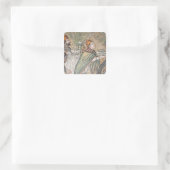 Twee Magi Vierkante Sticker (Tas)