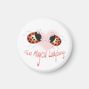 Twee Magische Ladybugs Magnet