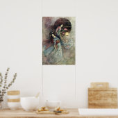 Twee Maidens en Lantern van Warwick Goble Poster (Keuken)