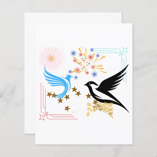 Twee Majestueuze Vogels (Voorkant / Achterkant)