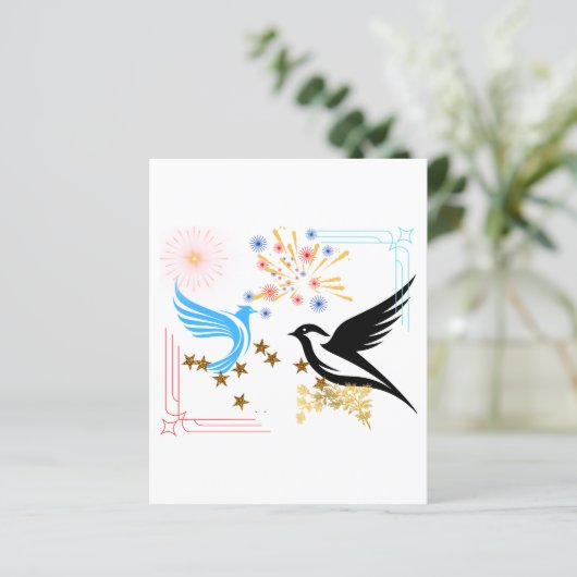 Twee Majestueuze Vogels (Staand voorkant)