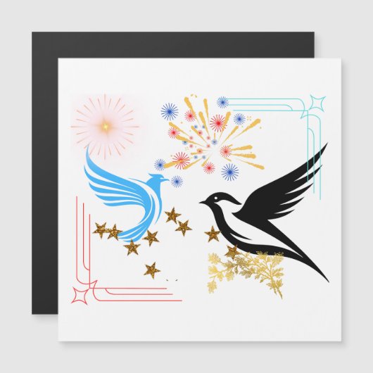 Twee majestueuze vogels (Voorkant / Achterkant)