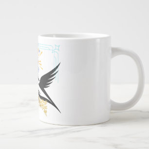 Twee majestueuze vogels grote koffiekop