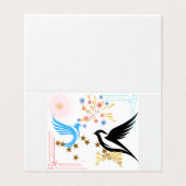 Twee majestueuze vogels kaart (Buitenkant ongevouwen)