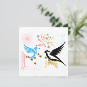 Twee majestueuze vogels kaart (Staand voorkant)