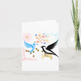 Twee majestueuze vogels notitiekaartje