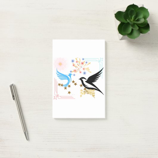 Twee majestueuze vogels post-it® notes (Kantoor)
