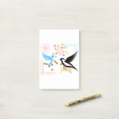 Twee majestueuze vogels post-it® notes (Op bureau)