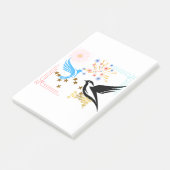 Twee majestueuze vogels post-it® notes (Schuin)