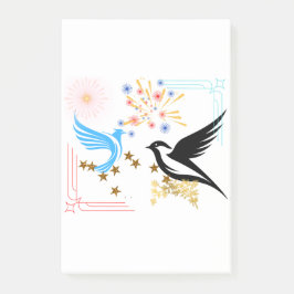 Twee majestueuze vogels post-it® notes