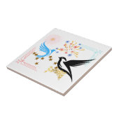 Twee majestueuze vogels tegeltje (Zijkant)