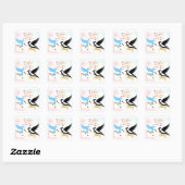 Twee majestueuze vogels vierkante sticker (Vel)