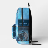 Twee majestueuze wolfskoppen bedrukte rugzak (Rechts)