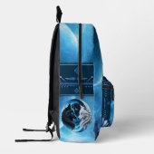 Twee majestueuze wolfskoppen bedrukte rugzak (Links)