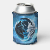 Twee majestueuze wolfskoppen blikjeskoeler (Blikje Achterkant)