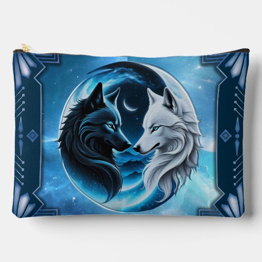 Twee majestueuze wolfskoppen etui (Voorkant)