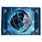 Twee majestueuze wolfskoppen groot cadeauzakje (Achterkant)